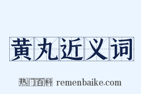 黄丸近义词是什么意思的图片